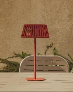 ALDETA záhradná solárna stolová lampa Terakota