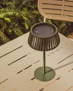 ALDETA záhradná solárna stolová lampa Zelená