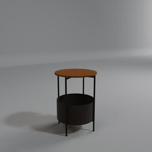 Príručný stolík Rotenstein (Orech + Čierna). Vlastná spoľahlivá doprava až k Vám domov. 1073519
