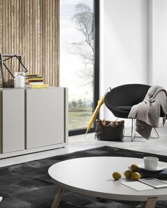 Biely konferenčný stolík Kave Home Solid, Ø 90 cm