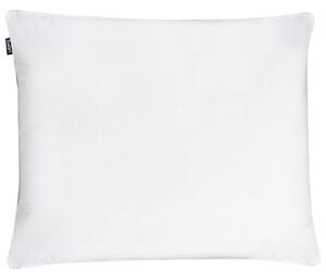 Vankúš biely kačacie perie a páperie 50 x 60 cm bavlnený poťah stredne mäkký