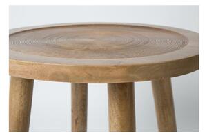 Odkladací stolík z mangového dreva Zuiver Dendron, ⌀ 60 cm