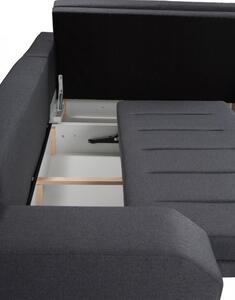 Rozkladacia sedacia súprava so skrytým taburetom TEREZIO - čierna
