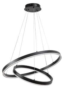 RABALUX 72305 Isaure závesné svietidlo D600mm LED 80W/8000/5600lm 3000-6500K čierna, biela, stmievateľné, diaľkový ovládač