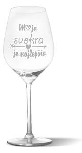 Sablio Pohár na víno Moja svokra je najlepšia 49 cl