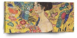 Sablio Obraz Dáma s vejárom - Gustav Klimt - 110x50 cm