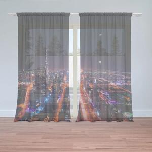 Sablio Záclony Rozsvietené mesto: 2ks 150x250cm