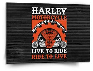 Sablio Obraz Harley-Davidson Live to ride, ride to live - 150x110 cm