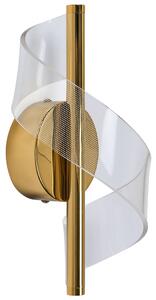 Nástenná lampa zlatá kov železo LED svetlo špirálové svietidlo obývacia izba jedáleň spálňa