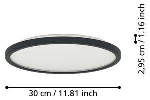 Eglo 901438-LED Kúpeľňové stropné svietidlo ROVITO 13,9W/230V pr.30cm IP44 čierna