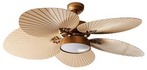 Stropný ventilátor so svetlom čierny kovový s diaľkovým ovládaním a 3 stupňami rýchlosti s časovým spínačom nastaviteľné svetlo orientálny glamour štýl