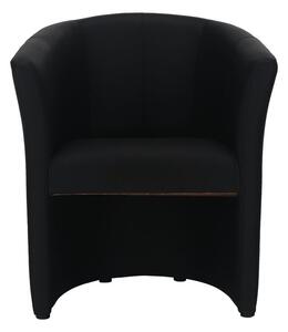Elegantné kreslo, ekokoža čierna (k7018034)