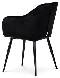 Jedálenská stolička s dokonalým dizajnom, poťah čierna látka (a-PIKA čierna)