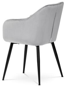 Jedálenská stolička s dokonalým dizajnom, poťah strieborná látka (a-PIKA strieborná)
