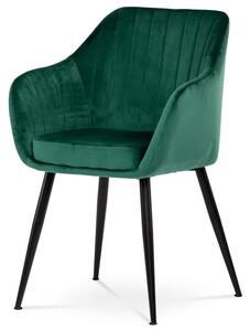 Jedálenská stolička s dokonalým dizajnom, poťah zelená látka (a-PIKA zelená)