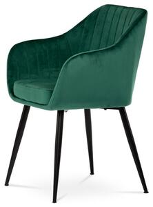 Jedálenská stolička s dokonalým dizajnom, poťah zelená látka (a-PIKA zelená)