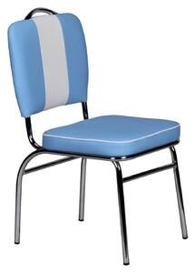 Retro stolička Elivis Modrá/biela