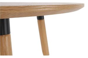 Barový stôl vo farbe dub na štyroch kovových nohách (k261522)