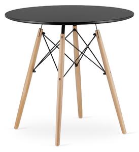 TODI Okrúhly stôl 80cm - čierny