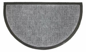 HOME ELEMENTS Gumová rohožka polkruh šedá, 45 x 75 cm