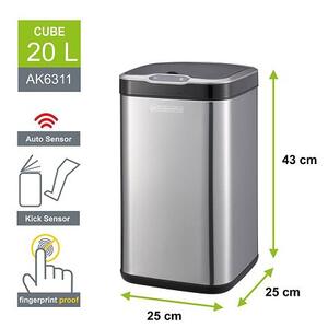 Cube Bezdotykový kôš 20 l Helpmation AK6311