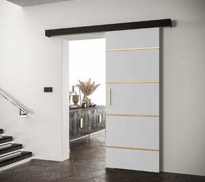 Posuvné dvere so zlatými úchytmi SALOME 4 - biele / čierne