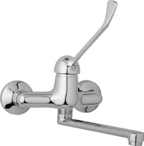 JB Sanitary Nástenná drezová a umývadlová batéria SLIM, rozteč 150 mm, s lekárskou pákou A20 35 00