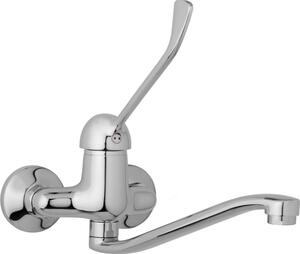 JB Sanitary Nástenná drezová a umývadlová batéria SLIM, rozteč 100 mm, s lekárskou pákou A20 30 20