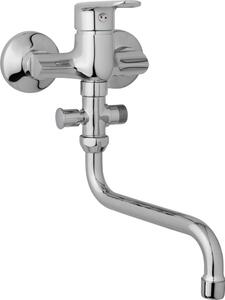 JB Sanitary Nástenná umývadlová a sprchová batéria FINERY, rozteč 100 mm, bez príslušenstva, rúrkové ramienko 200 mm F10 31 30