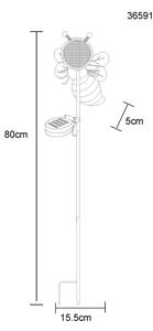 Globo 36591 - LED solárne svietidlo 200xLED/0,06W/3V IP44 včela