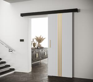 Posuvné dvere so zlatými úchytmi SALOME 5 - biele / čierne
