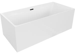 Mexen Nita, voľne stojaca vaňa 170 x 80 cm, biela, čierny matný prepad, 52091708000-70