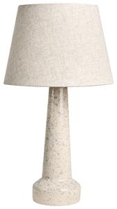 Stolná lampa svetlobéžová keramický podstavec ľanové tienidlo moderný štýl obývacia izba spálňa