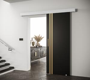 Posuvné dvere so zlatými úchytmi SALOME 6 - čierne / biele