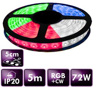 BERGE LED pásek - SMD 5050 - RGB+CW - 5 m - 60 LED/m - 14,4 W/m - IP20