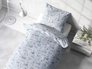 Biante Detské bavlnené posteľné obliečky Sandra SA-463 Medvedíky s balónikmi na svetlo modrom Jednolôžko 140x200 a 70x90 cm