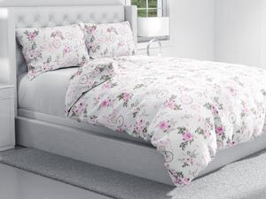 Biante Bavlnené posteľné obliečky Sandra SA-476 Ružové lapače snov a ruže II. Jednolôžko 140x200 a 70x90 cm