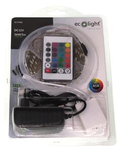 BERGE LED pásik - RGB 5050 - 5m - 30LED/m - 36W/5m - IP20 - SADA