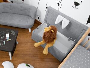 Somebunny Dizajnový detský taburet BUNNY s úložným priestorom Zvoľte farbu: Zamatovo šedá