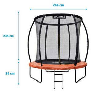 Premium Trampolína ø 244 cm + vnútorná ochranná sieť + schodíky MARIMEX 19000103