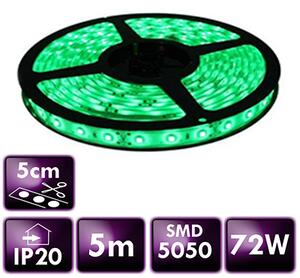 ECOLIGHT LED pásik - SMD 5050 - 5m - 60LED/m - 14,4W/m - IP20 - zelený