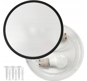 ECOLIGHT Okrúhly LED stropný panel - 2xE27 - čierny