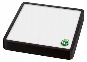 BERGE LED panel štvorcový povrchový čierny - MELA-S - 18W - 1440Lm - neutrálna biela