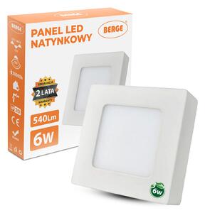 BERGE LED panel štvorcový 120x120x20mm prisadený - 6W - 230V - 390Lm - neutrálny