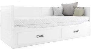 Rozkladacia posteľ HERMES 2 200x80cm BIELA (modelový rad 2024)