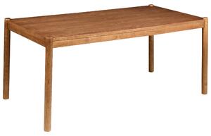 Jedálenský stôl dyha tmavý dub MDF nohy z brestového dreva 180 x 90 cm obdĺžniková dyhovaná doska tradičný štýl jedáleň kuchyňa