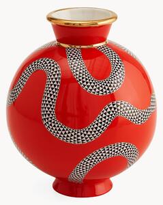 Porcelánová váza so zlatými akcentmi Eden, V 23 cm