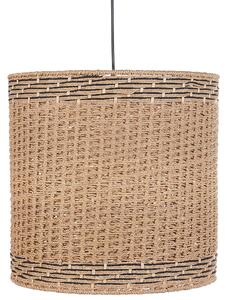 Závesná lampa prírodná s tienidlom z papierového lana boho závesné svietidlo do interiéru