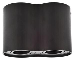 BERGE Podhľadové bodové svietidlo B7174 výklopné - čierna + pätica 2xGU10