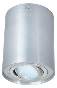 BERGE Podhľadové bodové svietidlo OS100-SS výklopné - kruhové - strieborná + pätica GU10